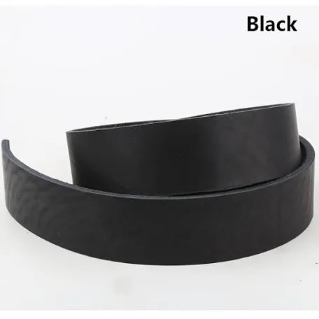Leather Belt Strap Black (130-140cm)