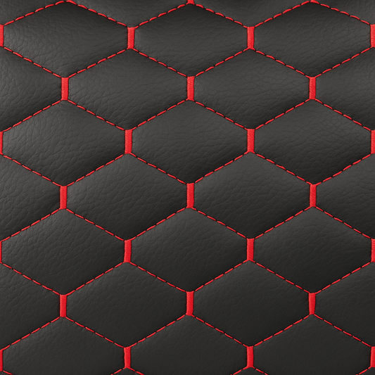 Stitch Vinyl with Sponge Backing Red (Per Meter) Sonpra