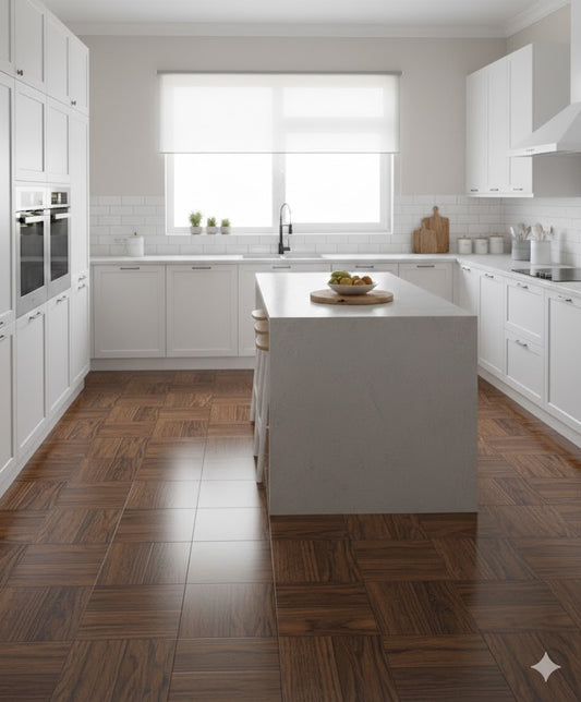 Vinyl Peel & Stick Flooring Tiles Wooden (8pcs)