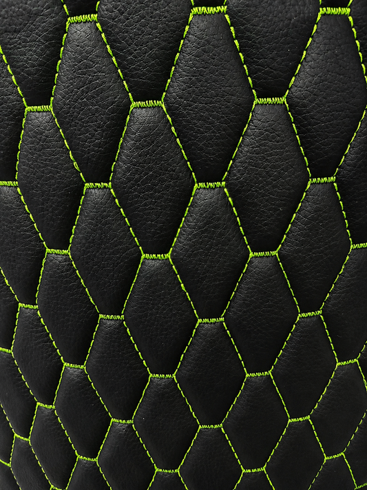 Stitch Vinyl with Sponge Backing Green (Per Meter)